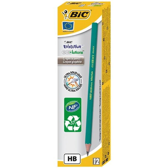Bic Kurşun Kalem Eco Evolution 650 HB Köşeli 880311 ürün görseli 1