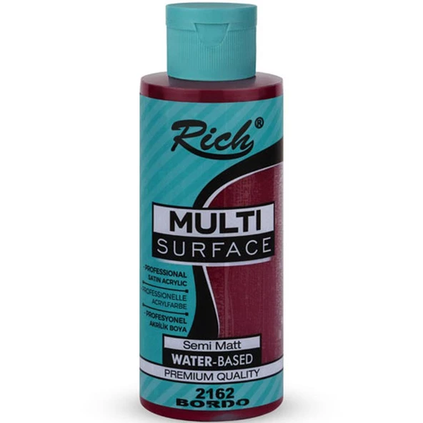 Rich Akrilik Boya Multi Surface 120 CC Bordo 120-2162 ürün görseli 1
