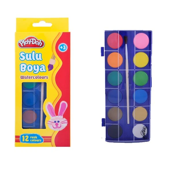 Play-Doh Sulu Boya 23 MM Küçük Boy 12 Renk PLAY-SU002 ürün görseli 1