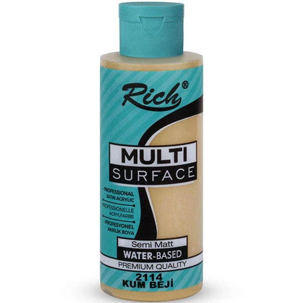 Rich Akrilik Boya Multi Surface 120 CC Kum Beji 2114 ürün görseli 1