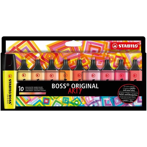 Stabilo Fosforlu Kalem Boss Arty Sıcak Renkler 10 Lu 70/10-1-20 ürün görseli 1
