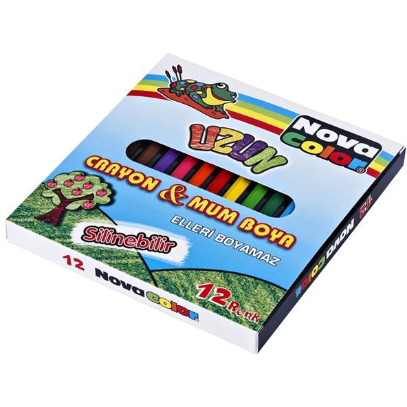 Nova Color Mum Pastel Boya Karton Kutu Tam Boy Köşeli 12 Lİ NC-2112 ürün görseli 1