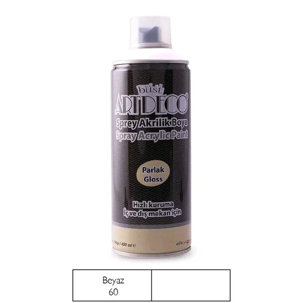 Artdeco Akrilik Sprey Boya 400 ML Mat Beyaz M060 ürün görseli 1