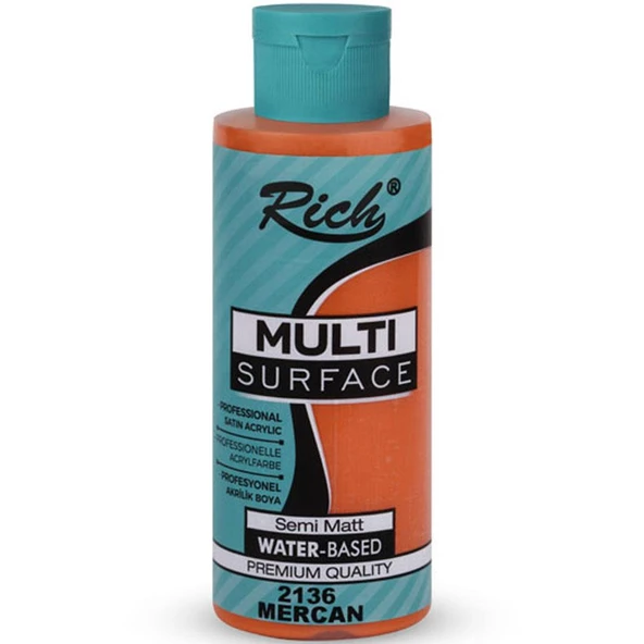 Rich Akrilik Boya Multi Surface 120 CC Mercan 120-2136 ürün görseli 1