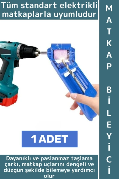 Elektrikli Matkap Uyumlu Ev Atölye Tamirat Kompakt Hafif Pratik Körelen Bozulan Matkap Ucu Bileyici ürün görseli 1