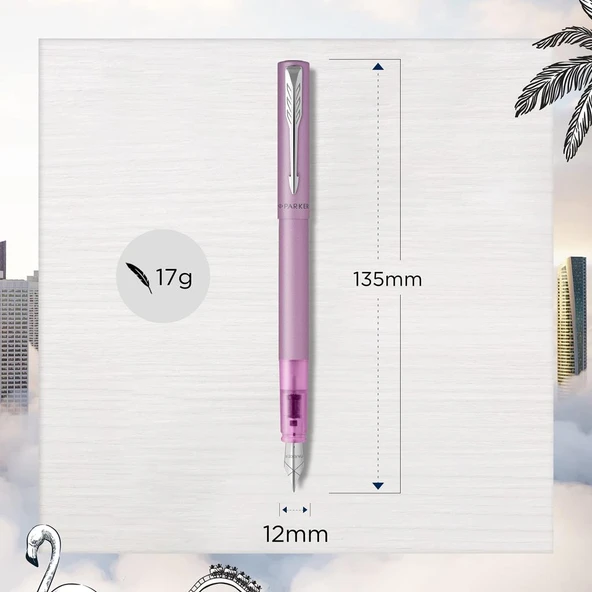 Parker Dolma Kalem Vector XL M Uç Lila - Resim 3