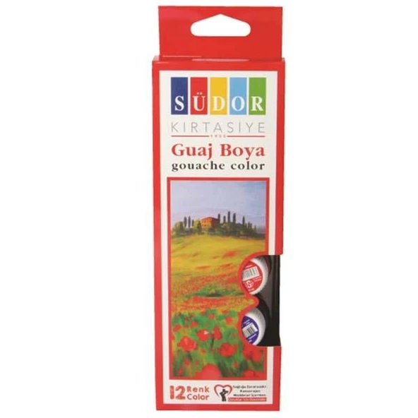 Südor Guaj Boya Şişe 12 Renk 15 ML SD525 ürün görseli 1