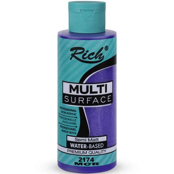 Rich Akrilik Boya Multi Surface 120 CC Mor 120-2174 ürün görseli 1