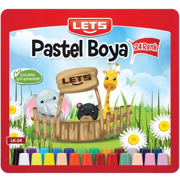 Lets Pastel Boya Çantalı Köşeli 24 LÜ LK-24 ürün görseli 1
