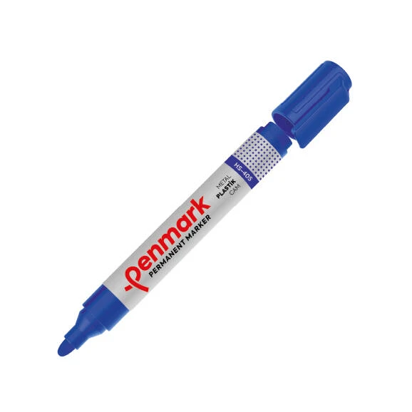 Penmark Markör Permanent Yuvarlak Uç Mavi HS-405 ürün görseli 1