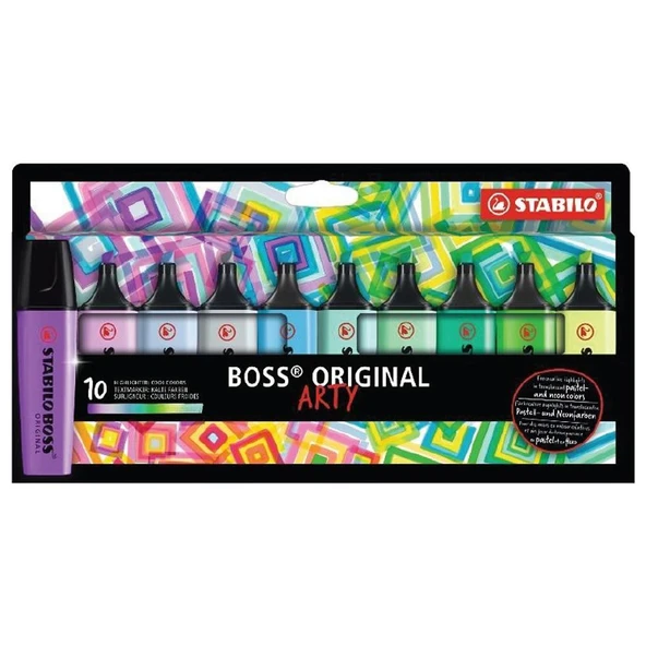 Stabilo Fosforlu Kalem Boss Arty Soğuk Renkler 10 Lu 70/10-2-20 ürün görseli 1