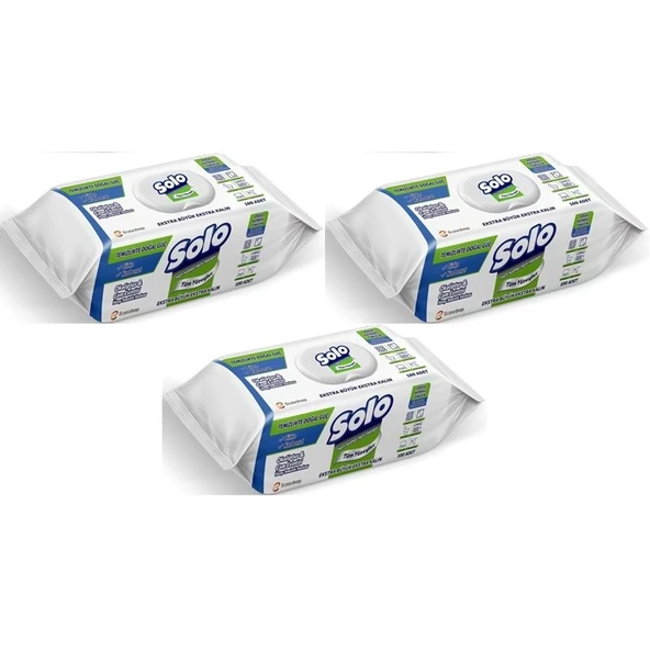 Solo Yüzey Temizlik Havlusu - Mendili 100 Yaprak Okaliptus & Çam Esintisi (3 Lü Set) 300 Yaprak ürün görseli 1