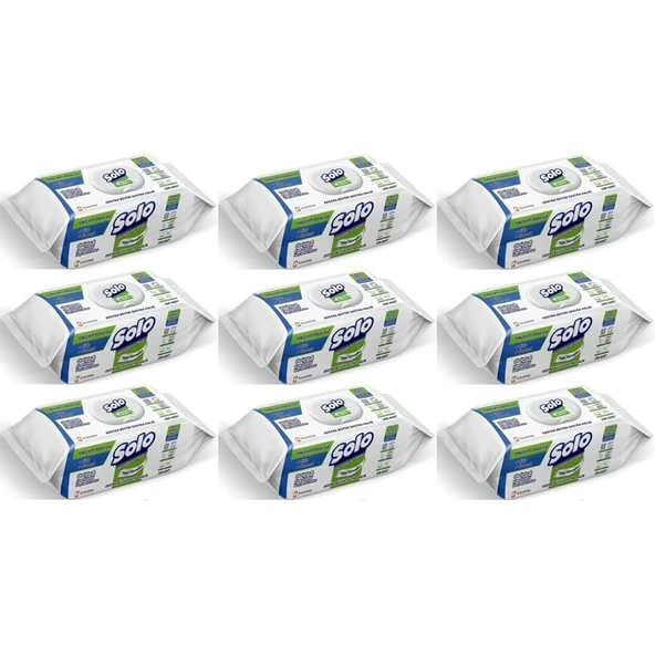 Solo Yüzey Temizlik Havlusu - Mendili 100 Yaprak Okaliptus & Çam Esintisi (9 Lu Set) 900 Yaprak ürün görseli 1