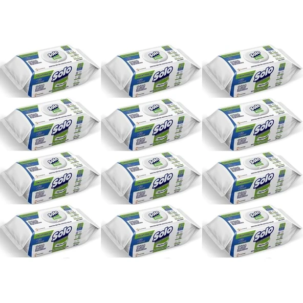 Solo Yüzey Temizlik Havlusu - Mendili 100 Yaprak Okaliptus & Çam Esintisi (12 Li Set) 1200 Yaprak ürün görseli 1