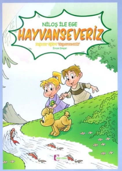 Niloş İle Ege - Hayvan Severiz 35*50 Kuşe Kağıt - Renkli Hikaye ürün görseli 1