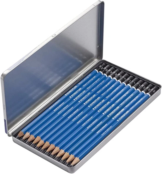Staedtler Kurşun Kalem Mars Lumograph 12 Li Metal Kutuda 100 G12 ürün görseli 1