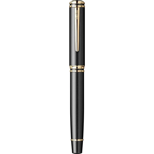 SCRIKSS FORTUNE ROLLER KALEM MAT SIYAH ALTIN - Resim 4
