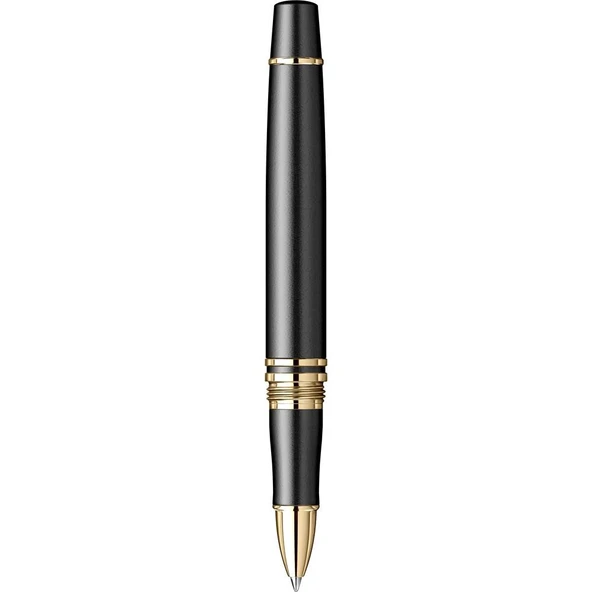 SCRIKSS FORTUNE ROLLER KALEM MAT SIYAH ALTIN - Resim 6