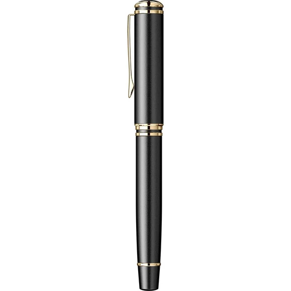 SCRIKSS FORTUNE ROLLER KALEM MAT SIYAH ALTIN - Resim 5
