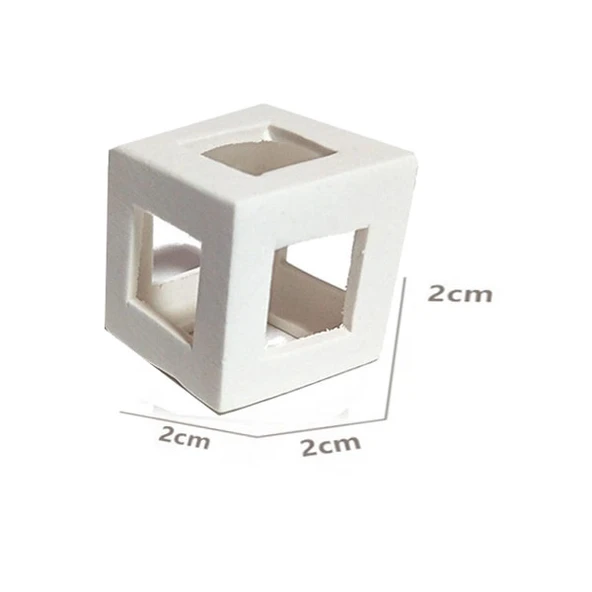 Karıdes Seramık Küp Beyaz Kalın 2X2 Cm ürün görseli 1