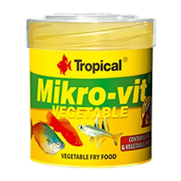 Tropical Mikro-Vit Vegetable Yavru Balıklar İçin Bitkisel Balık Yemi 50ml ürün görseli 1