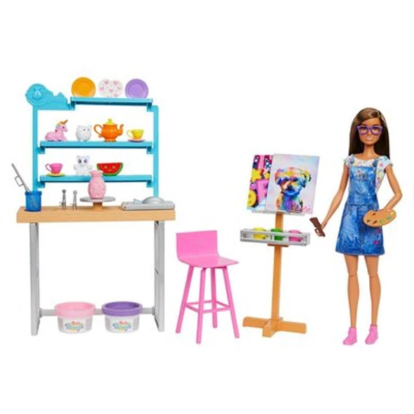 Barbie Nin Sanat Atölyesi Oyun Seti HCM85 ürün görseli 1
