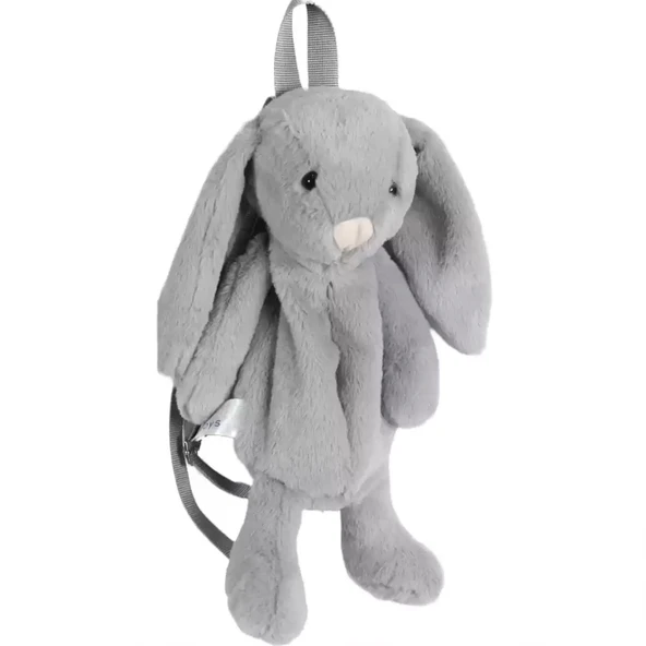 Dada Peluş Çanta Tavşan Gri 45 Cm ürün görseli 1