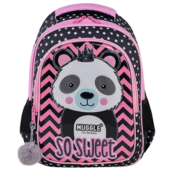 Muggle Okul Çantası Panda Siyah Mu-7303 ürün görseli 1