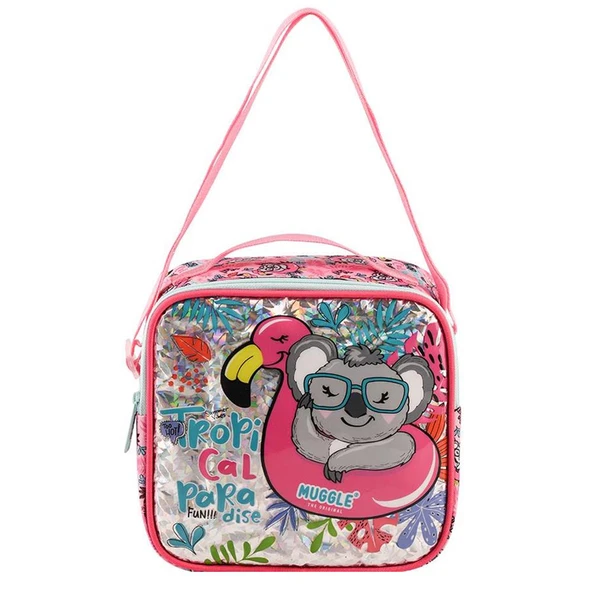 Muggle Beslenme Çantası Tropikal Pradice Pembe Mu-8942 ürün görseli 1