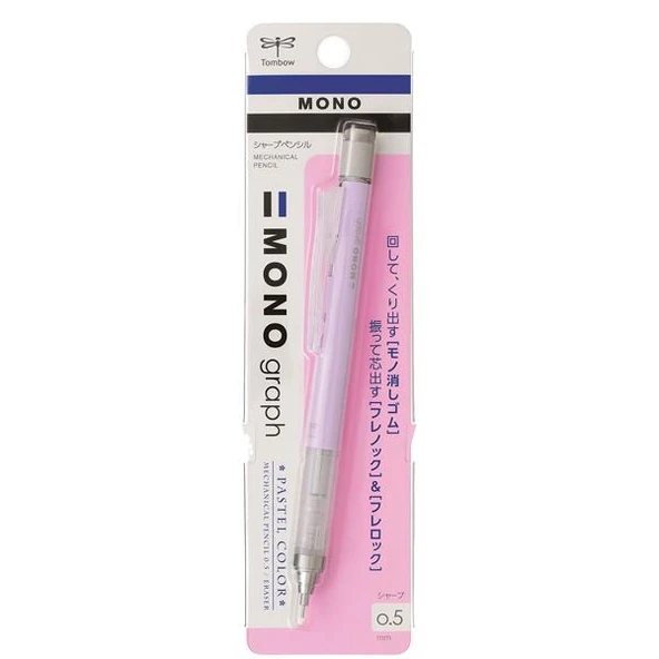 Tombow Versatil Kalem Mono Graph Pastel 0,5 MM Blisterli Lavanta ürün görseli 1