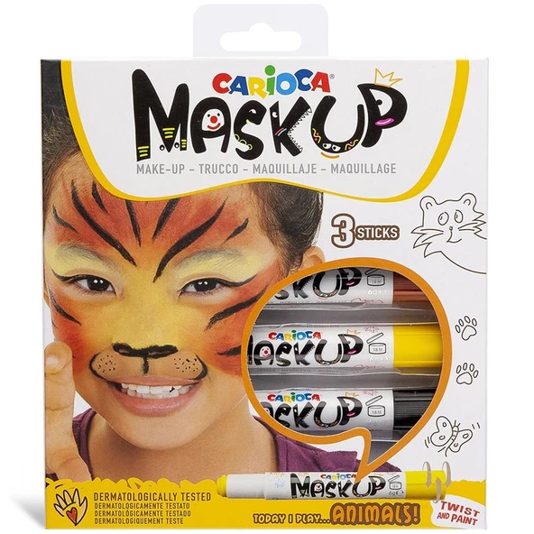 Carioca Yüz Boyası 6 GR 3 Renk Animals 43048 ürün görseli 1