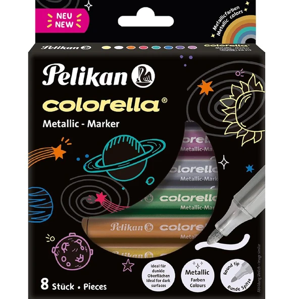 Pelikan Keçeli Kalem Colorella Metalik 8 Li Kutu 411 ürün görseli 1
