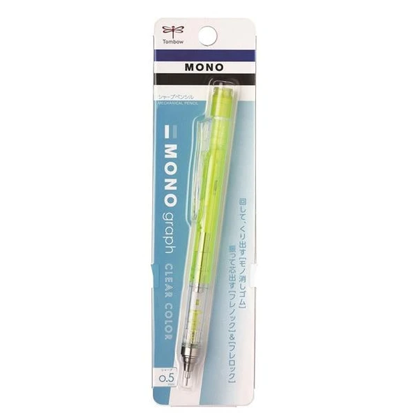 Tombow Versatil Kalem Mono Graph 0.5 MM Şeffaf Limon ürün görseli 1