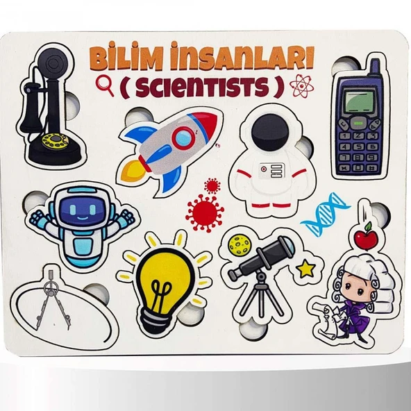 Moon Beavers Bilim İnsanları - 1 Ahşap Eğitici Oyun ürün görseli 1