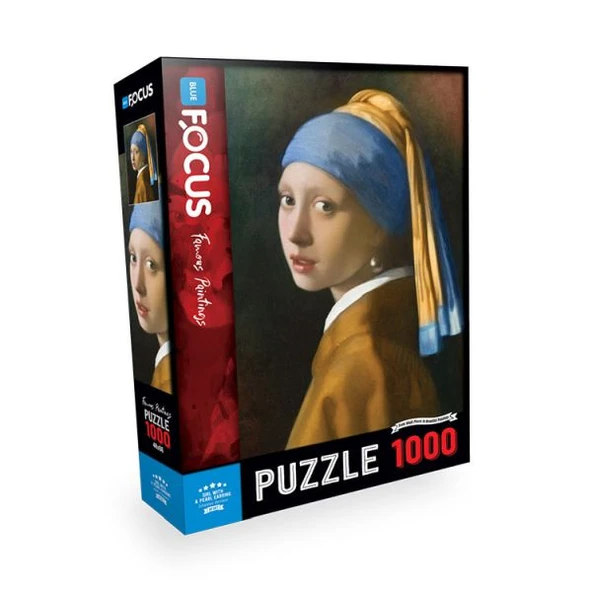 Blue Focus Puzzle İnci Küpeli Kız 1000 Parça ürün görseli 1