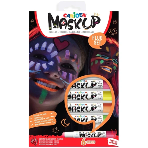 Carioca Yüz Boyası 6 GR 6 Renk Fosforlu 43156 ürün görseli 1