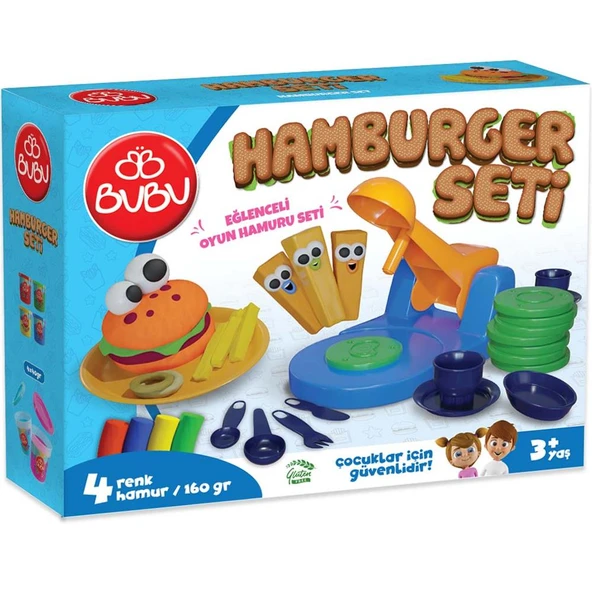 Bu-Bu Oyun Hamuru Seti Hamburger (L) BUBU-OH0010 ürün görseli 1