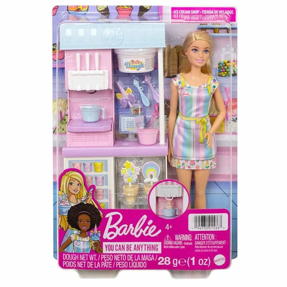 Barbie Dondurma Dükkanı Oyun Seti HCN46 ürün görseli 1