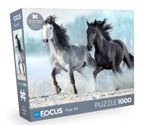 Blue Focus Horses (Atlar) - 1000 Parça ürün görseli 1
