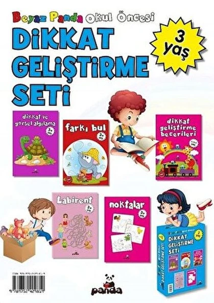Okul Öncesi 3 Yaş Dikkat Geliştirme Seti (5 Kitap) ürün görseli 1