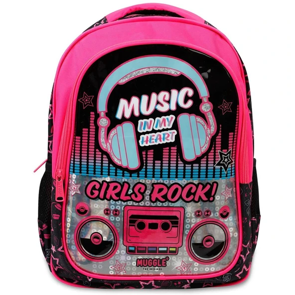 Muggle Okul Çantası Music Siyah Mu-7143 ürün görseli 1