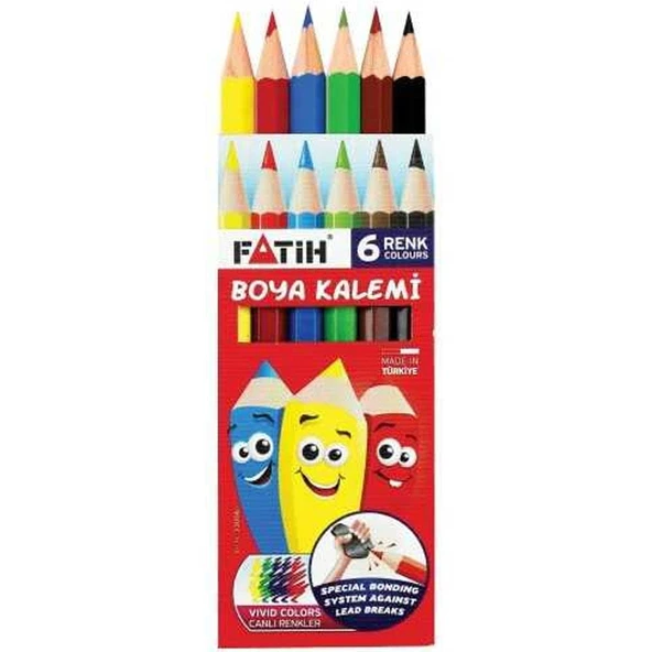 Fatih Kuru Boya Yarım Boy 6 Renk 33006 ürün görseli 1
