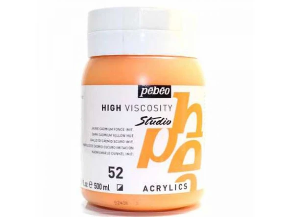 Pebeo Studio Akrilik Boya 500ml 52 Dark Cadmium Yellow ürün görseli 1