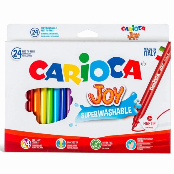 Carioca Keçeli Boya Kalemi Joy Süper Yıkanabilir 24 Lü 40615 ürün görseli 1