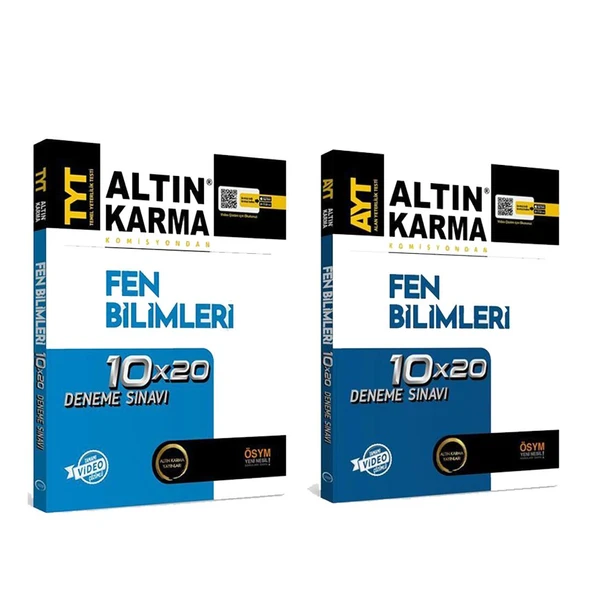 Altın Karma TYT ve AYT Fen Bilimleri Deneme Seti 2 Kitap ürün görseli 1