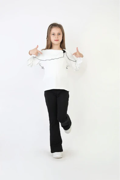 Kız Çocuk 2'li Takım (Pantolon+Bluz) 3-9 Yaş 12506 ürün görseli 1