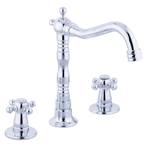 Krom Ankastre 3 Delikli Koç Kuğu Lavabo Bataryası (%100 pirinç, lüx) ürün görseli 1