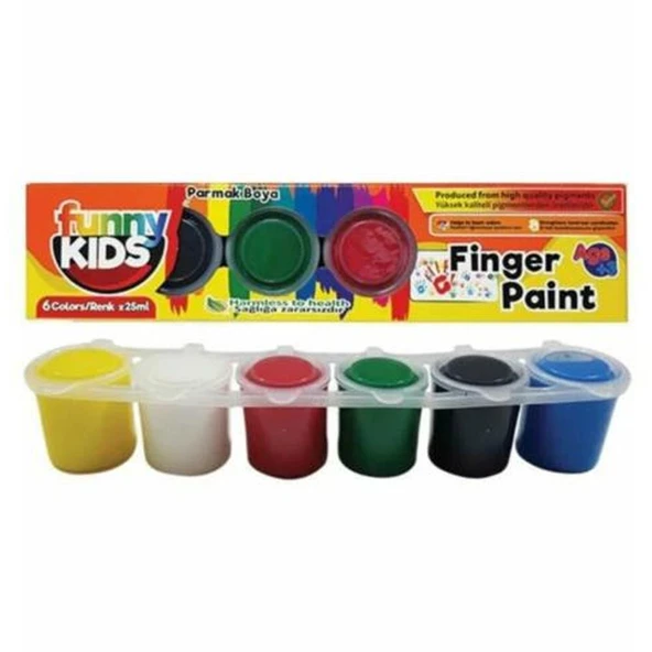 Funny Kids Parmak Boyası 25 ML 6 Renk ürün görseli 1
