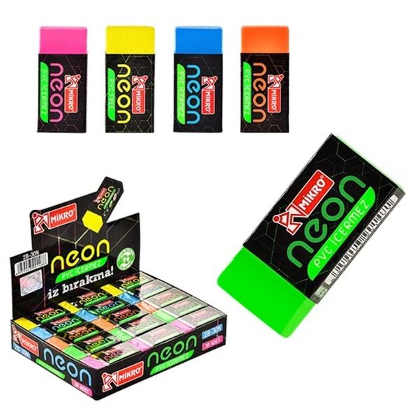Mikro Silgi Neon 30 Lu 2B-30 ürün görseli 1