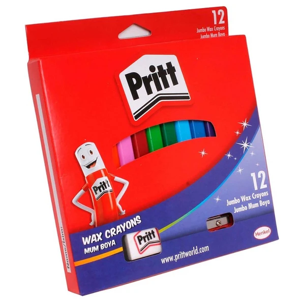 Pritt Pastel Boya Jumbo Silinebilir Üçgen 12 Lİ 1655739 ürün görseli 1
